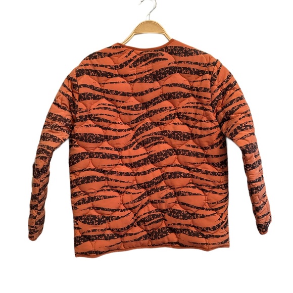 NWT Anine Bing Andy Bomber Quilted Jacket Color Rust Zebra Size XS - Picture 10 of 16